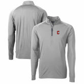 Cleveland Guardians Cutter & Buck Adapt Eco Knit Stretch Recycled Quarter-Zip Pullover Top - MLB