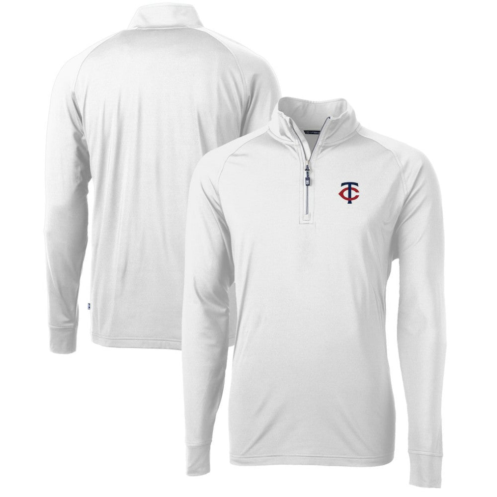 Minnesota Twins Cutter & Buck Adapt Eco Knit Stretch Recycled Quarter-Zip Pullover Top - MLB
