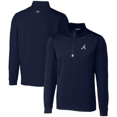 Atlanta Braves Cutter & Buck Traverse Stretch Quarter-Zip Pullover Top - MLB