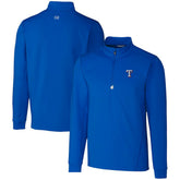 Texas Rangers Cutter & Buck Traverse Stretch Quarter-Zip Pullover Top - MLB
