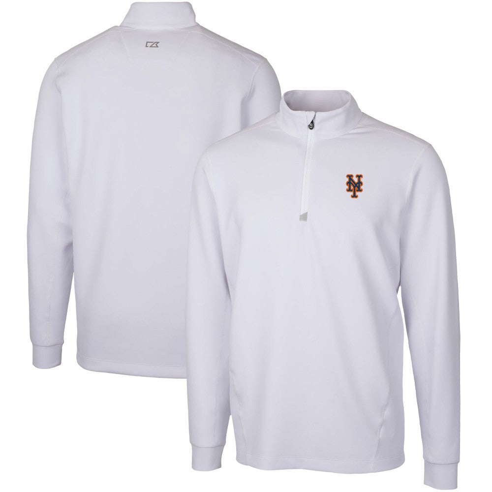 New York Mets Cutter & Buck Traverse Stretch Quarter-Zip Pullover Top - MLB