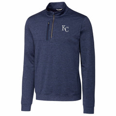 Kansas City Royals Cutter & Buck Stealth Heathered Quarter-Zip Pullover Top - MLB