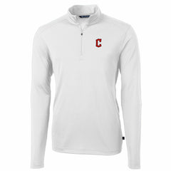 Cleveland Guardians Cutter & Buck Virtue Eco Pique Recycled Quarter-Zip Pullover Top - MLB