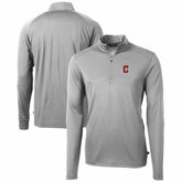 Cleveland Guardians Cutter & Buck Virtue Eco Pique Recycled Quarter-Zip Pullover Top - MLB