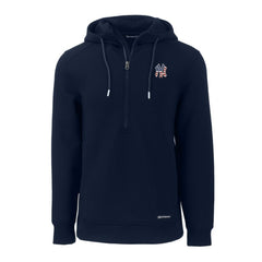 New York Yankees Cutter & Buck Stars & Stripes Roam Eco Half-Zip Recycled Pullover Hoodie - MLB