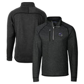 Minnesota Vikings Cutter & Buck Helmet Mainsail Sweater-Knit Half-Zip Pullover Jacket Charcoal | NFL