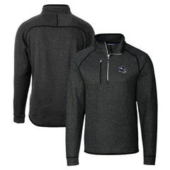 Minnesota Vikings Cutter & Buck Helmet Mainsail Sweater-Knit Half-Zip Pullover Jacket Charcoal | NFL