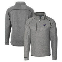 Minnesota Vikings Cutter & Buck Helmet Mainsail Sweater-Knit Half-Zip Pullover Jacket Silver | NFL