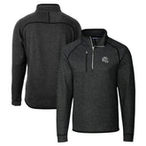 Las Vegas Raiders Cutter & Buck Helmet Mainsail Sweater-Knit Half-Zip Pullover Jacket Charcoal | NFL