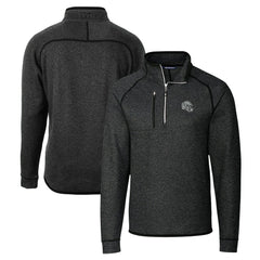 Las Vegas Raiders Cutter & Buck Helmet Mainsail Sweater-Knit Half-Zip Pullover Jacket Charcoal | NFL