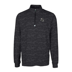 Pittsburgh Steelers Cutter & Buck Helmet Traverse Camo Print Stretch Quarter-Zip Pullover Top Black | NFL