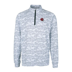 Kansas City Chiefs Cutter & Buck Helmet Traverse Camo Print Stretch Quarter-Zip Pullover Top Charcoal | NFL