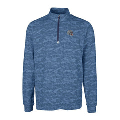 New England Patriots Cutter & Buck Helmet Traverse Camo Print Stretch Quarter-Zip Pullover Top Navy | NFL