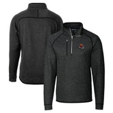 Washington Commanders Cutter & Buck Helmet Mainsail Sweater-Knit Half-Zip Pullover Jacket Charcoal | NFL