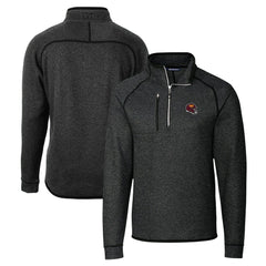 Washington Commanders Cutter & Buck Helmet Mainsail Sweater-Knit Half-Zip Pullover Jacket Charcoal | NFL