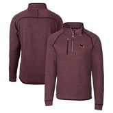 Washington Commanders Cutter & Buck Helmet Mainsail Sweater-Knit Half-Zip Pullover Jacket Burgundy | NFL
