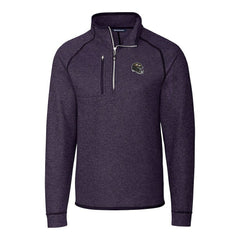 Baltimore Ravens Cutter & Buck Helmet Mainsail Sweater-Knit Half-Zip Pullover Jacket Purple | NFL