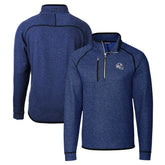 Buffalo Bills Cutter & Buck Helmet Mainsail Sweater-Knit Half-Zip Pullover Jacket Blue | NFL