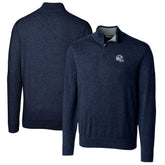 Buffalo Bills Cutter & Buck Helmet Lakemont Tri-Blend Quarter-Zip Pullover Sweater Navy | NFL
