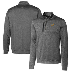 Green Bay Packers Cutter & Buck Helmet Stealth Heathered Quarter-Zip Pullover Top Gray | NFL