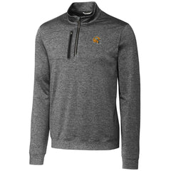 Green Bay Packers Cutter & Buck Helmet Stealth Heathered Quarter-Zip Pullover Top Gray | NFL