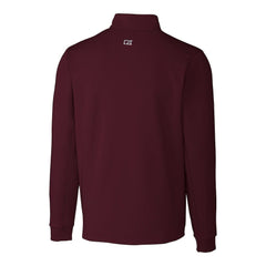 Washington Commanders Cutter & Buck Helmet Traverse Stretch Quarter-Zip Pullover Top Burgundy | NFL