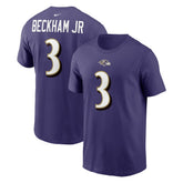 Odell Beckham Jr. Baltimore Ravens Player Name & Number T-Shirt Purple | Nike for Sale