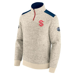 Seattle Kraken Fanatics 2024 NHL Winter Classic Authentic Pro Fleece Quarter-Zip Pullover Top - Deep Sea Blue/Cream - NHL