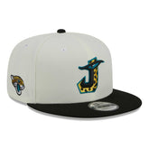 Jacksonville Jaguars New Era City Originals 9FIFTY Snapback Hat Cream/Black | NFL