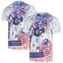 New York Giants Retired Player Name & Number Burst T-Shirt White | Mitchell & Ness