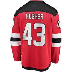 Luke Hughes New Jersey Devils Fanatics Home Breakaway Player Jersey - Red - NHL