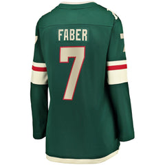 Brock Faber Minnesota Wild Fanatics Women's Home Breakaway Player Jersey - Green - NHL