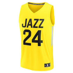 Walker Kessler Utah Jazz Youth Fast Break Player Jersey Icon Edition Yellow - NBA