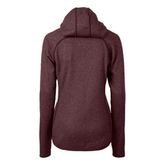 Washington Commanders Cutter & Buck Women's Helmet Logo Mainsail Sweater-Knit Full-Zip Hoodie Burgundy | NFL