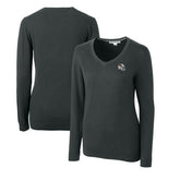 Arizona Cardinals Cutter & Buck Women's Helmet Logo Lakemont Tri-Blend V-Neck Pullover Sweater Charcoal | NFL