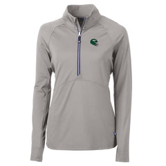 New York Jets Cutter & Buck Women's Helmet Logo Adapt Eco Knit Stretch Recycled Half-Zip Pullover Top Gray | NFL