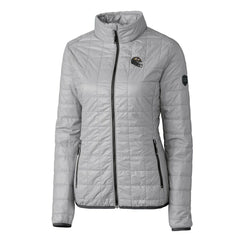 Baltimore Ravens Cutter & Buck Women's Helmet Logo Rainier PrimaLoft Eco Insulated Full-Zip Puffer Jacket Gray | NFL