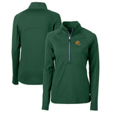 Green Bay Packers Cutter & Buck Women's Helmet Logo Adapt Eco Knit Stretch Recycled Half-Zip Pullover Top Green | NFL