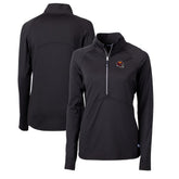Washington Commanders Cutter & Buck Women's Helmet Logo Adapt Eco Knit Stretch Recycled Half-Zip Pullover Top Black | NFL