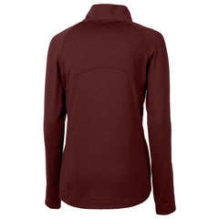 Washington Commanders Cutter & Buck Women's Helmet Logo Adapt Eco Knit Stretch Recycled Half-Zip Pullover Top Burgundy | NFL