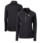 Arizona Cardinals Cutter & Buck Women's Helmet Logo Adapt Eco Knit Stretch Recycled Half-Zip Pullover Top Black | NFL