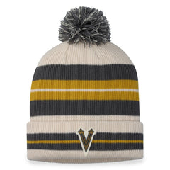 Vegas Golden Knights Fanatics 2024 NHL Winter Classic Cuffed Knit Hat with Pom - Charcoal/Cream - NHL