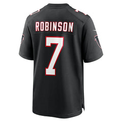 Bijan Robinson Atlanta Falcons Throwback Game Jersey Black | Nike for Sale