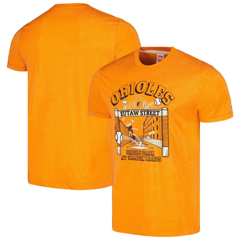 Baltimore Orioles Homage Eutaw Street Hyper Local Tri-Blend T-Shirt - MLB