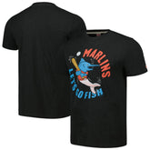 Miami Marlins Homage Doodle Collection Let's Go Fish Tri-Blend T-Shirt - MLB