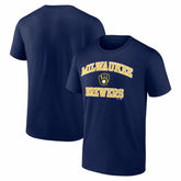Milwaukee Brewers Logo Athletic Heart and Soul T-Shirt - MLB
