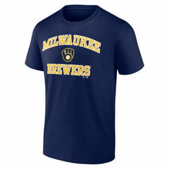 Milwaukee Brewers Logo Athletic Heart and Soul T-Shirt - MLB