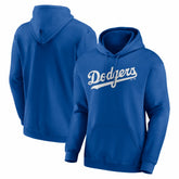 Los Angeles Dodgers Logo Athletic Wordmark Hoodie - MLB