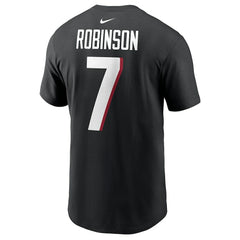 Bijan Robinson Atlanta Falcons Player Name & Number T-Shirt Black | Nike for Sale