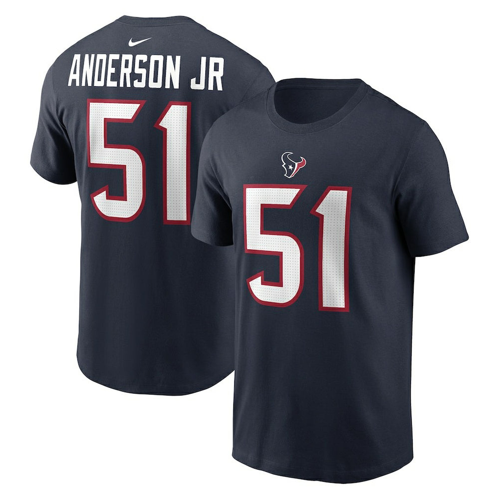 Will Anderson Jr. Houston Texans Player Name & Number T-Shirt Navy | Nike for Sale